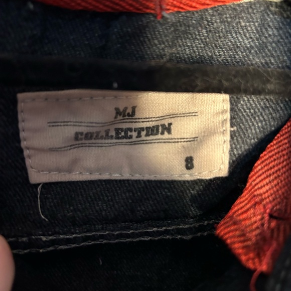 MJ Collection Black Denim Vest w Contrast Stitching - Picture 4 of 7